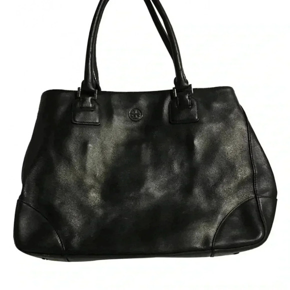 Tory Burch black saffiano leather shoulder handbag - Picture 1 of 9